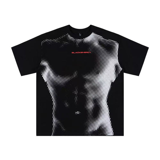Streetwear Muscle Body Print T-Shirt - OMYGOODS
