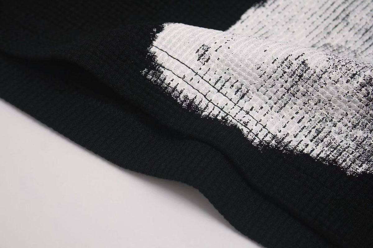 Dark Gothic Stud Cross Text Print T-Shirt - OMYGOODS