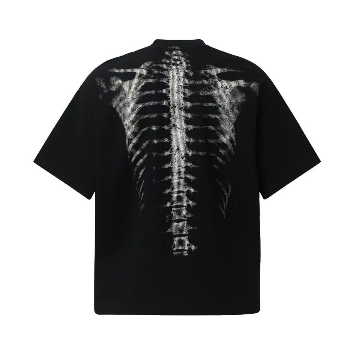 Streetwear Waffle Skeleton Print T-Shirt - OMYGOODS