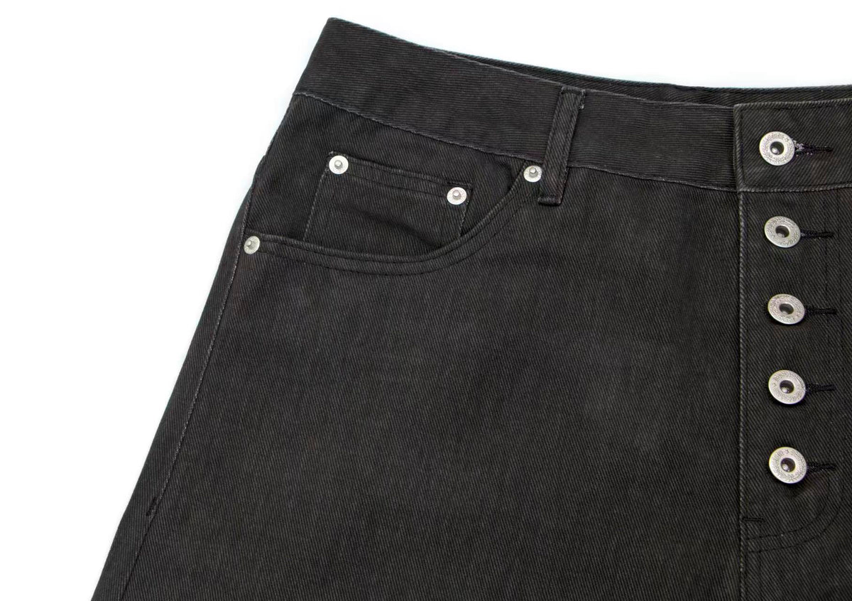 Multi-Button Pleated Baggy Cargo Pants - OMYGOODS
