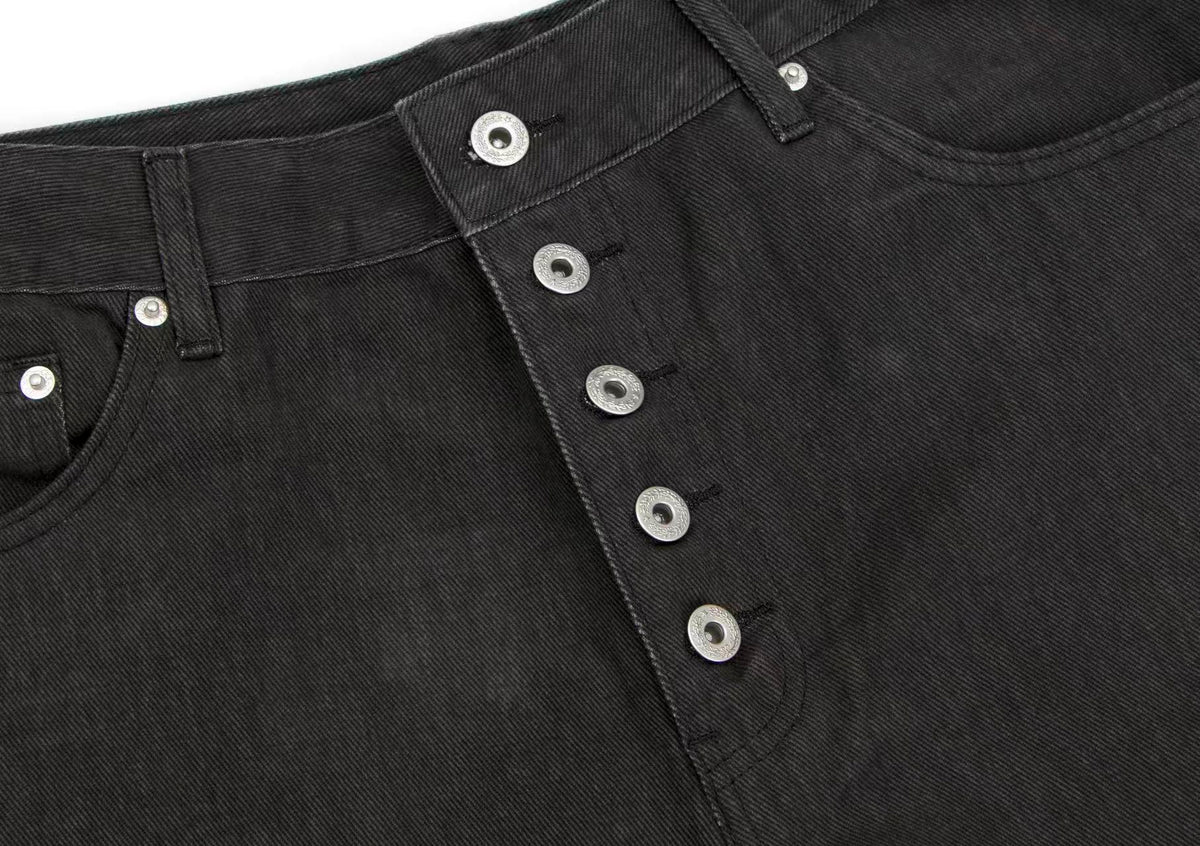 Multi-Button Pleated Baggy Cargo Pants - OMYGOODS