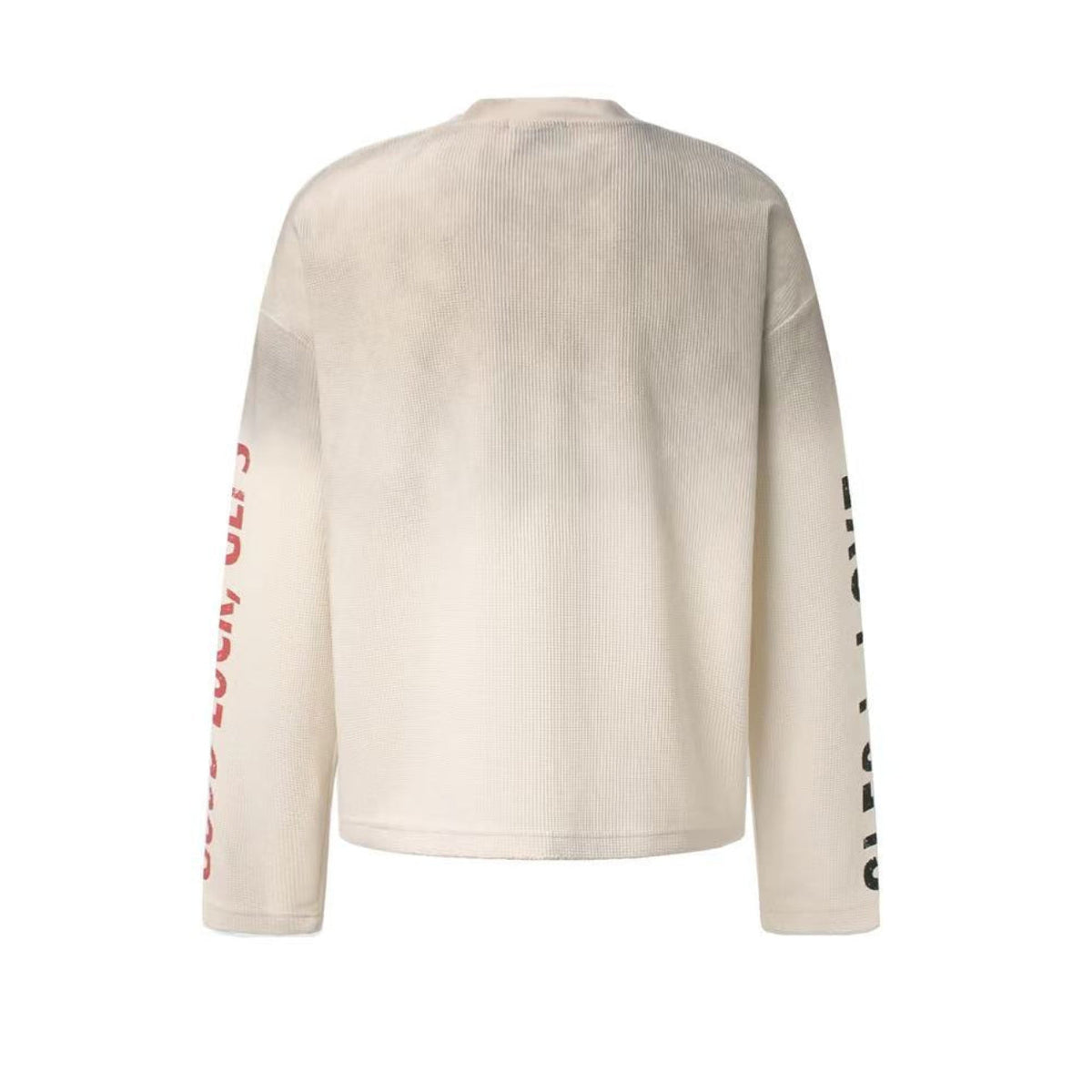 Streetwear Print Waffle Knit Long Sleeve - OMYGOODS