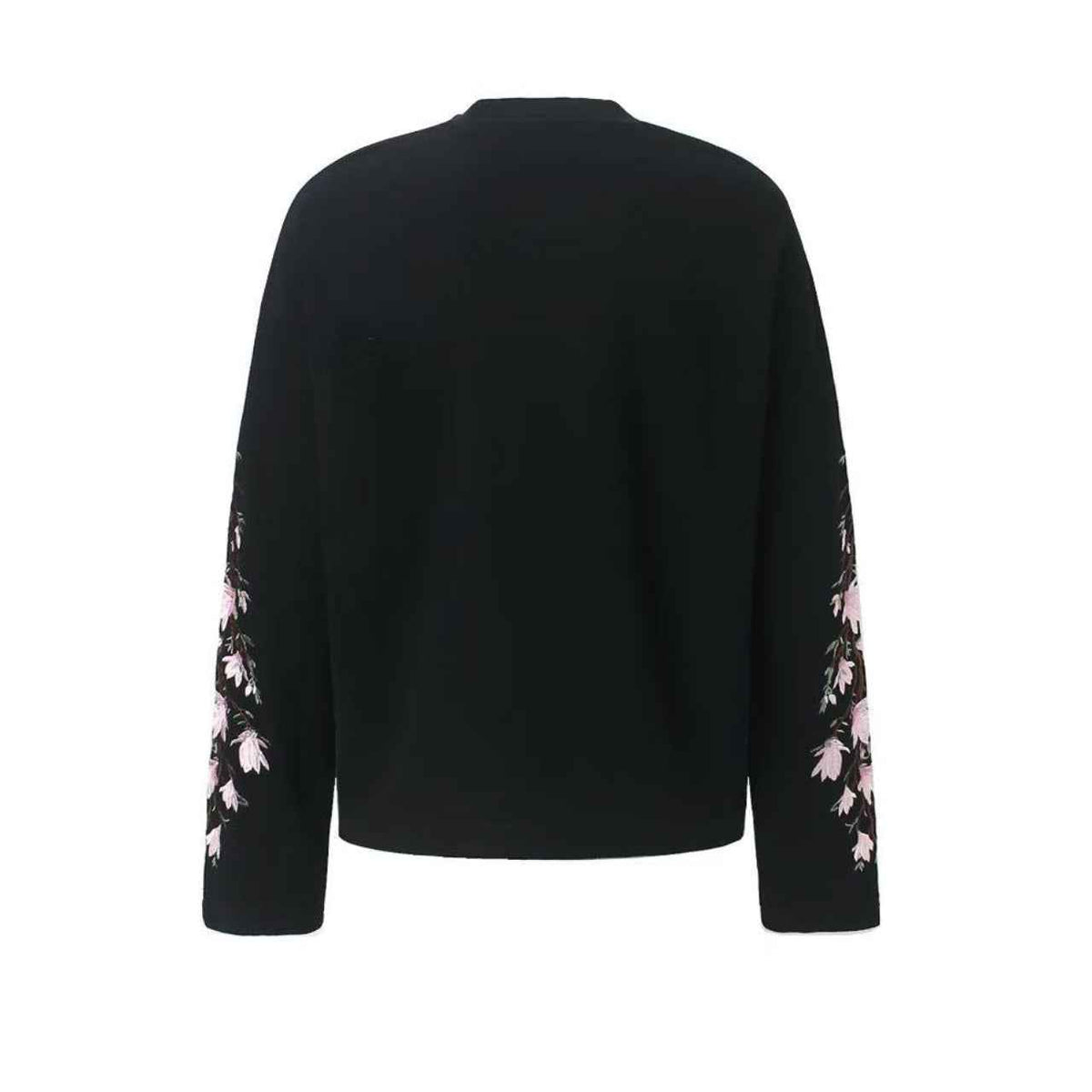 Floral Embroidery Print Waffle Knit Long Sleeve - OMYGOODS