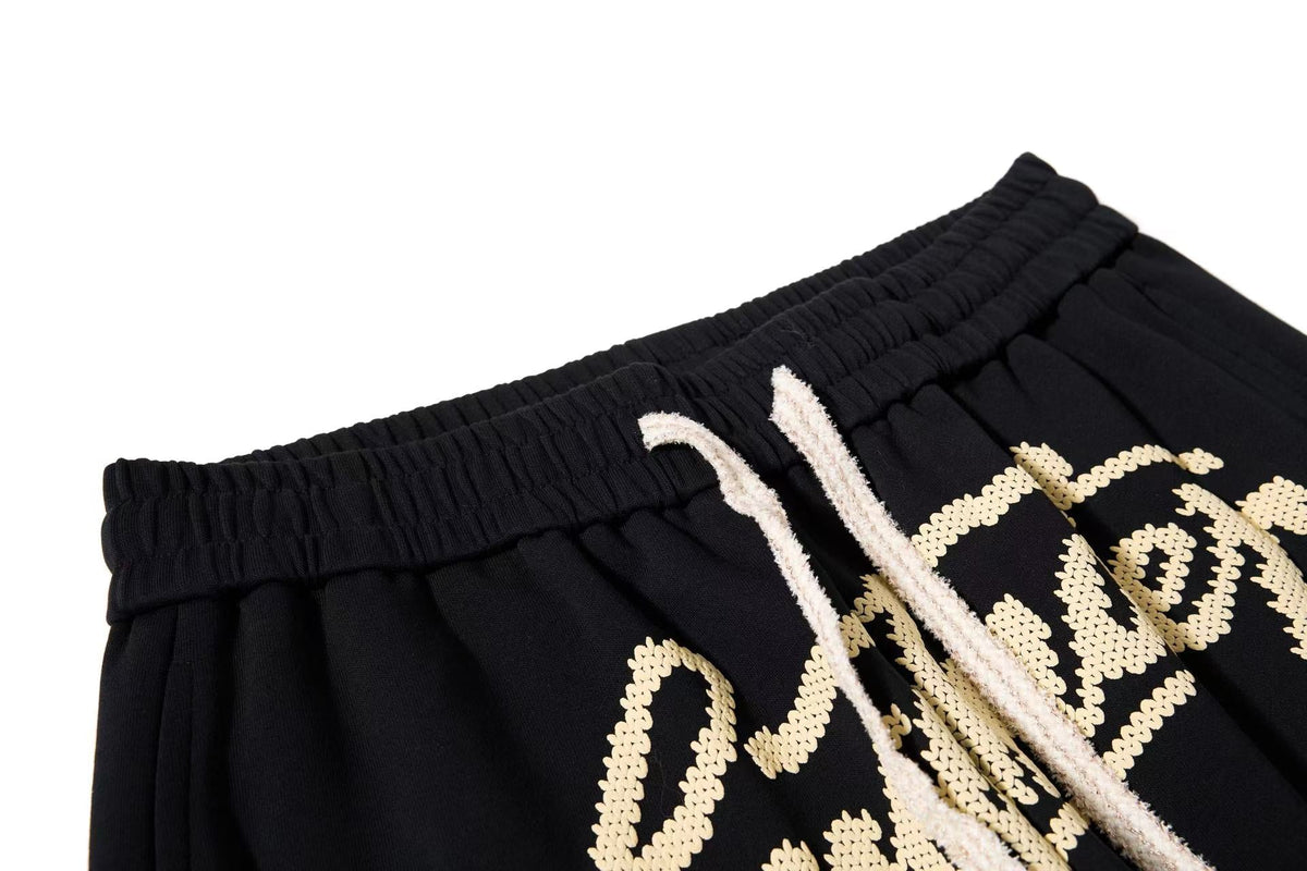 Gradient Star Script Print Wide-Leg Sweatpants - OMYGOODS