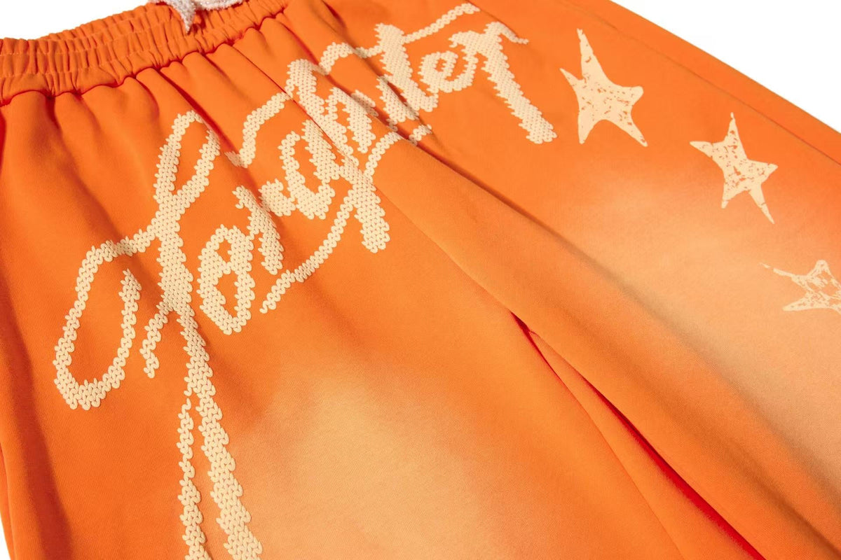 Gradient Star Script Print Wide-Leg Sweatpants - OMYGOODS