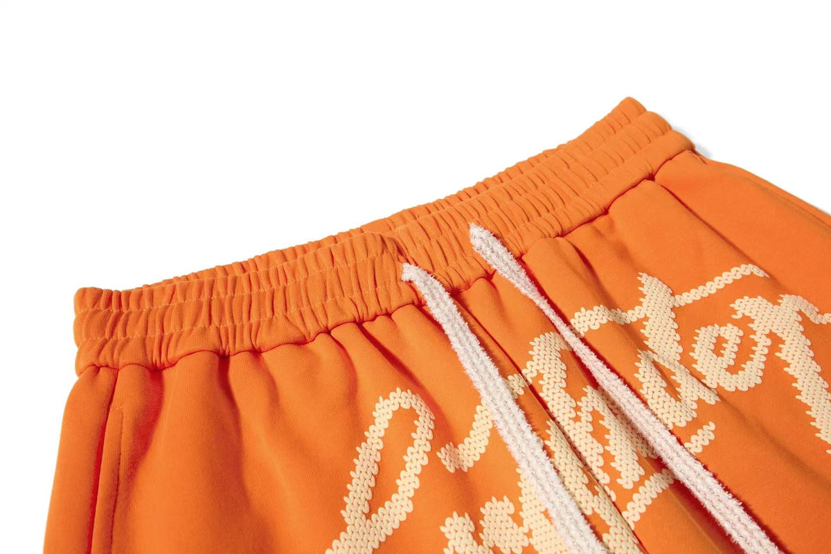 Gradient Star Script Print Wide-Leg Sweatpants - OMYGOODS