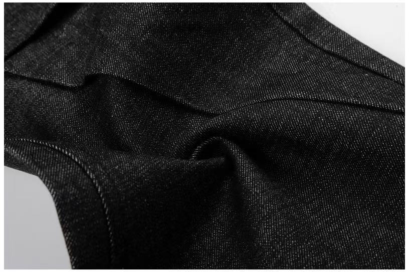 Raw Black Denim Multi-Button Wide-Leg Baggy Jeans - OMYGOODS