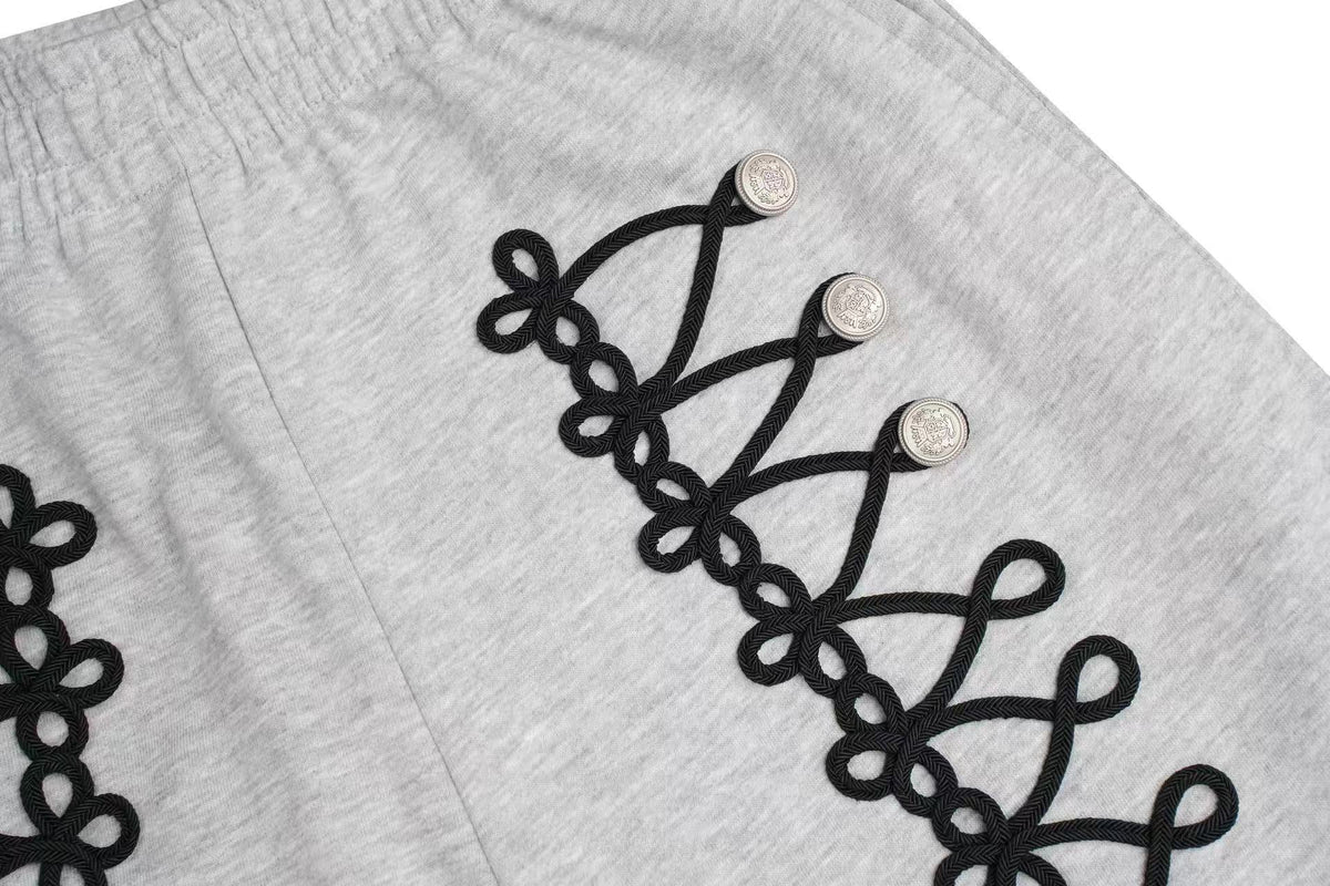 Side Lace-Up Detail Baggy Wide-Leg Sweatpants - OMYGOODS