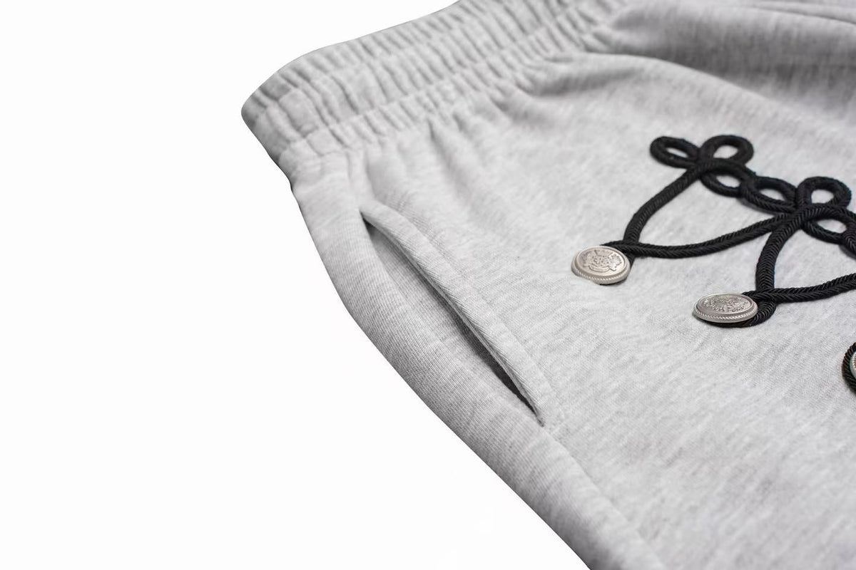 Side Lace-Up Detail Baggy Wide-Leg Sweatpants - OMYGOODS
