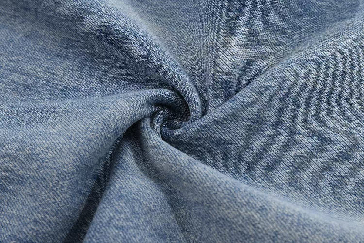 Light-Wash Side Multi-Strap Baggy Jeans - OMYGOODS