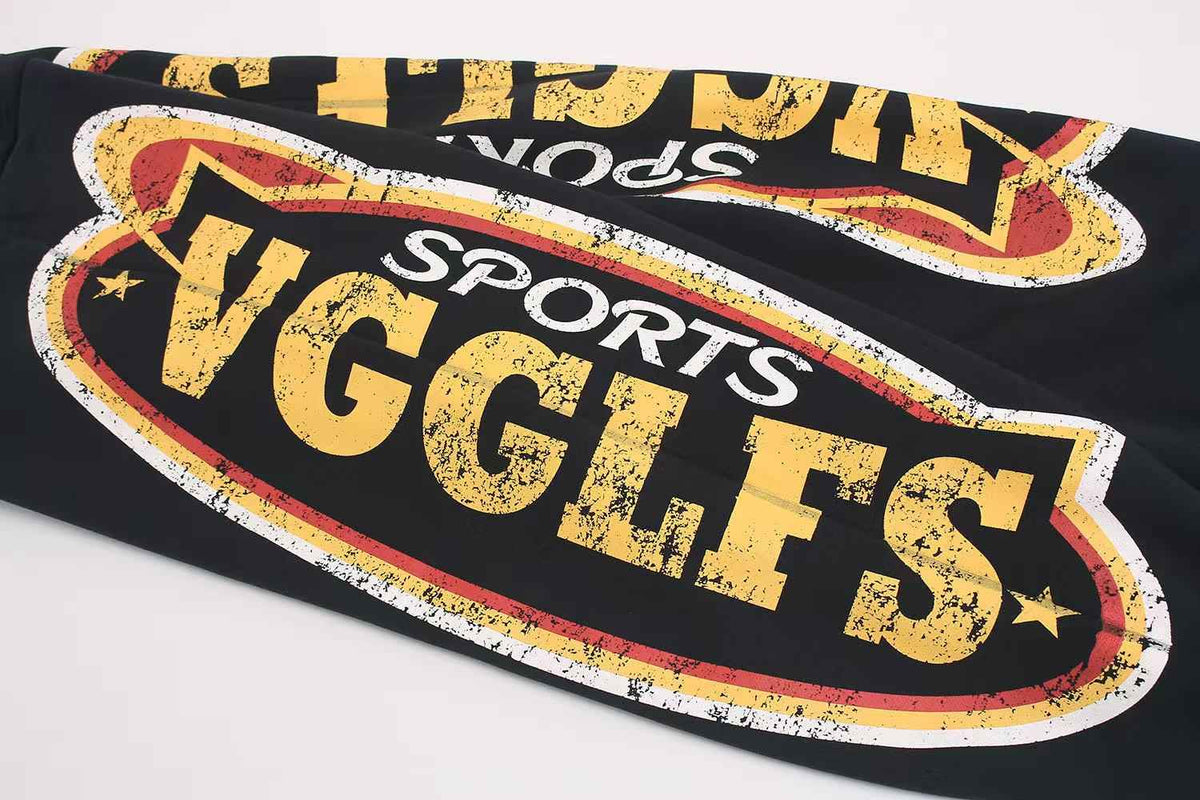 Vintage Sports Graphic Baggy Wide-Leg Sweatpants