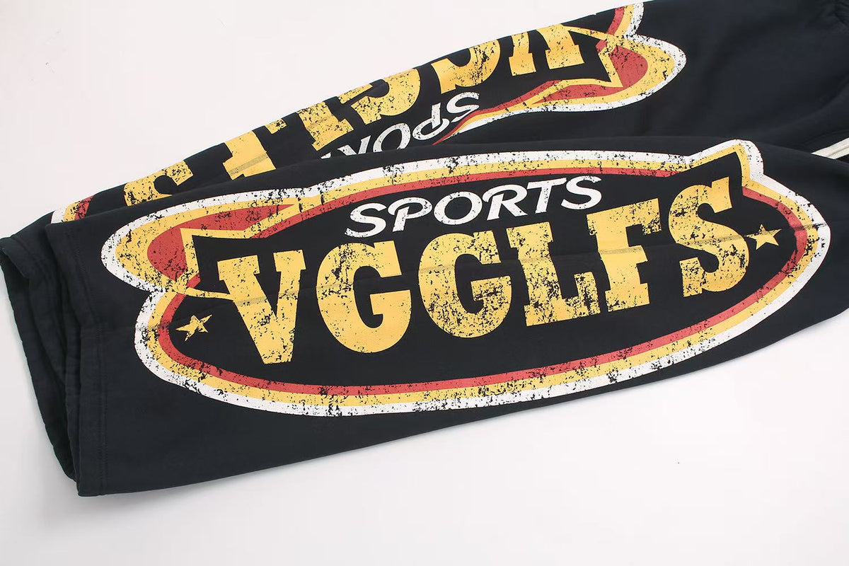 Vintage Sports Graphic Baggy Wide-Leg Sweatpants - OMYGOODS
