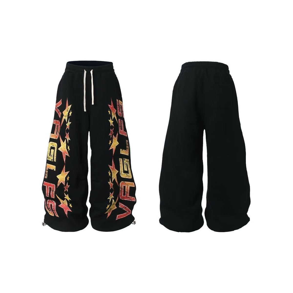 Vintage Sports Graphic Baggy Wide-Leg Sweatpants - OMYGOODS