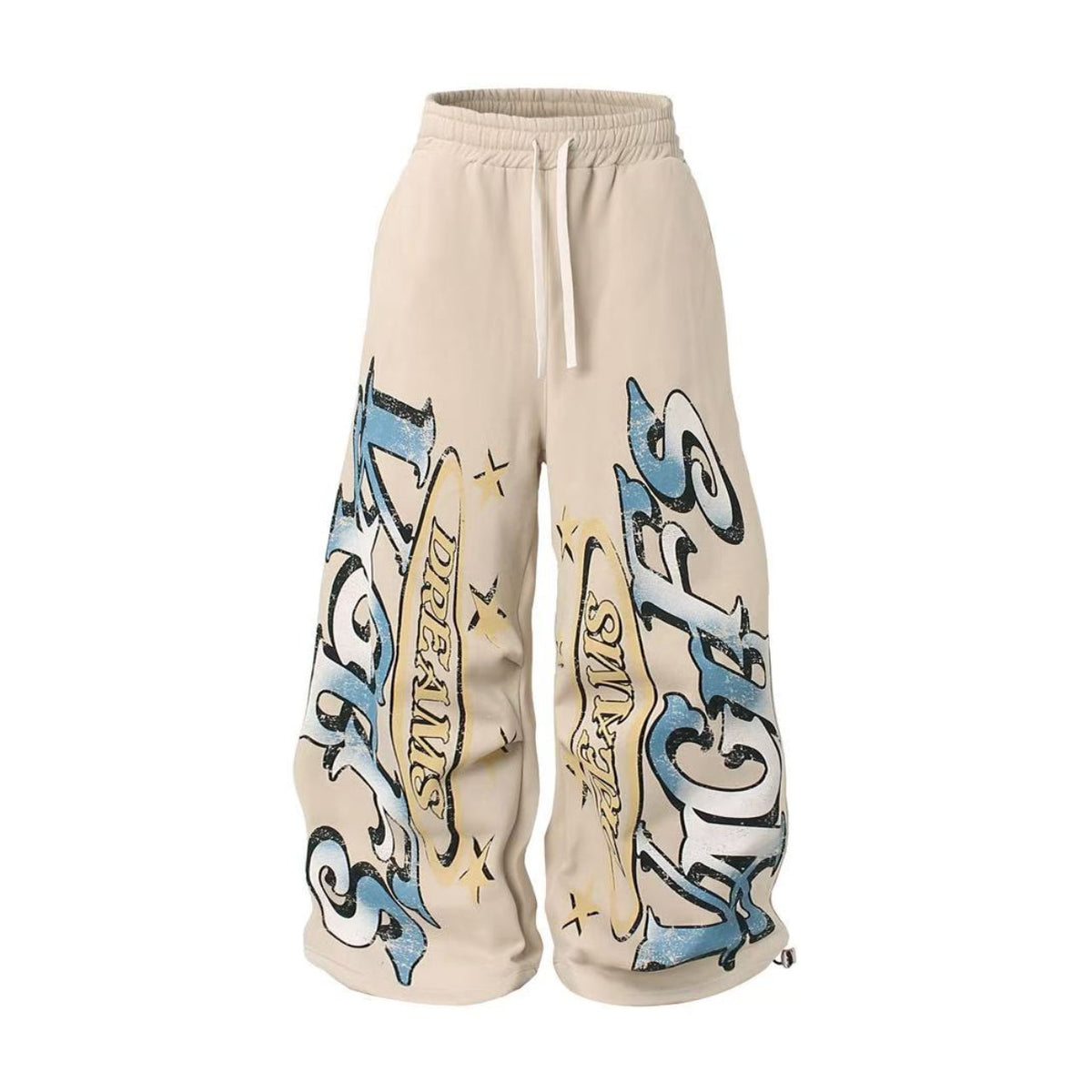 Graffiti Star Graphic Baggy Wide-Leg Sweatpants - OMYGOODS