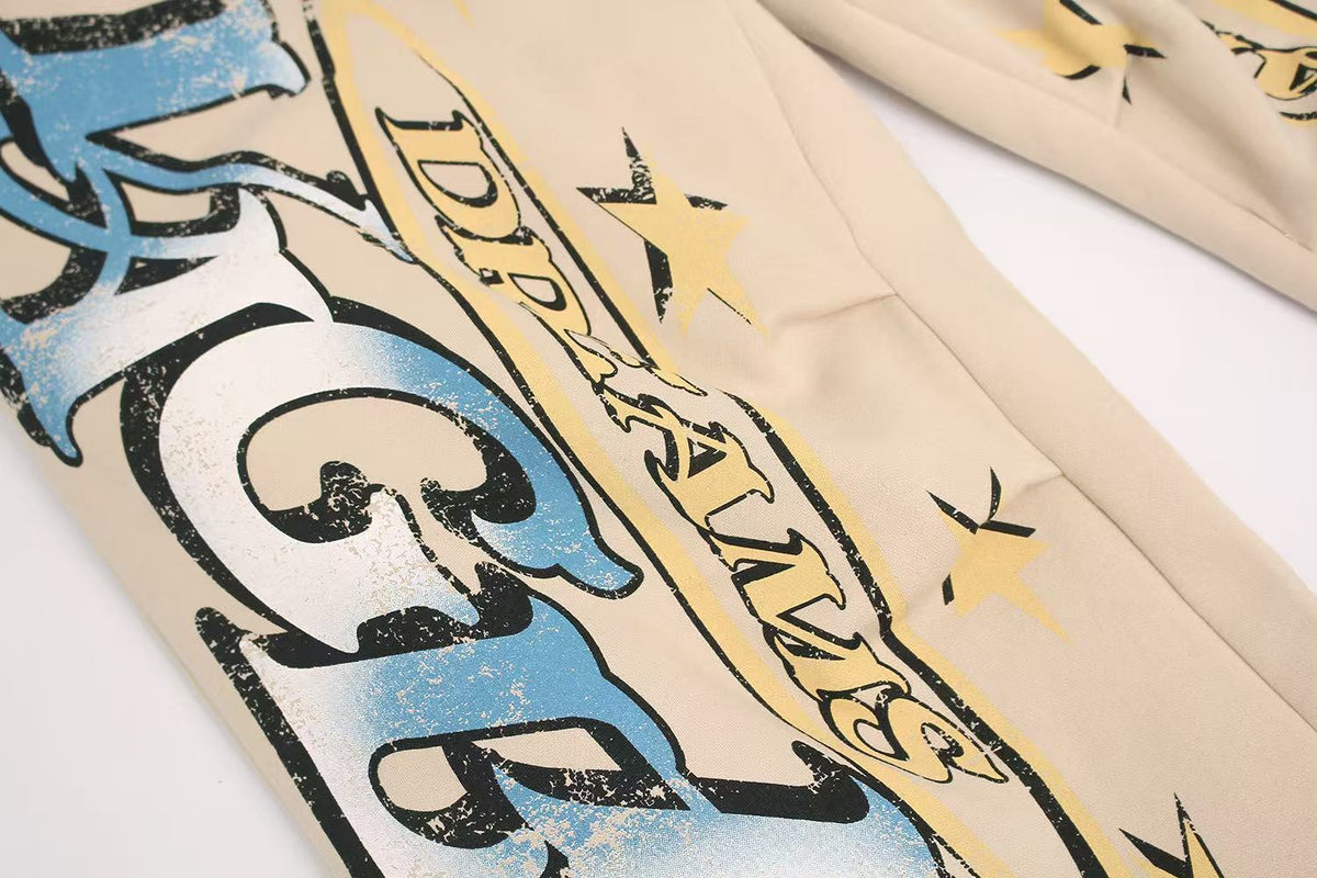 Graffiti Star Graphic Baggy Wide-Leg Sweatpants - OMYGOODS