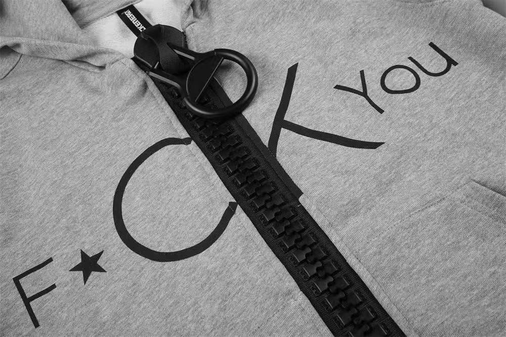Statement Graphic Zip-Up Hoodie - OMYGOODS
