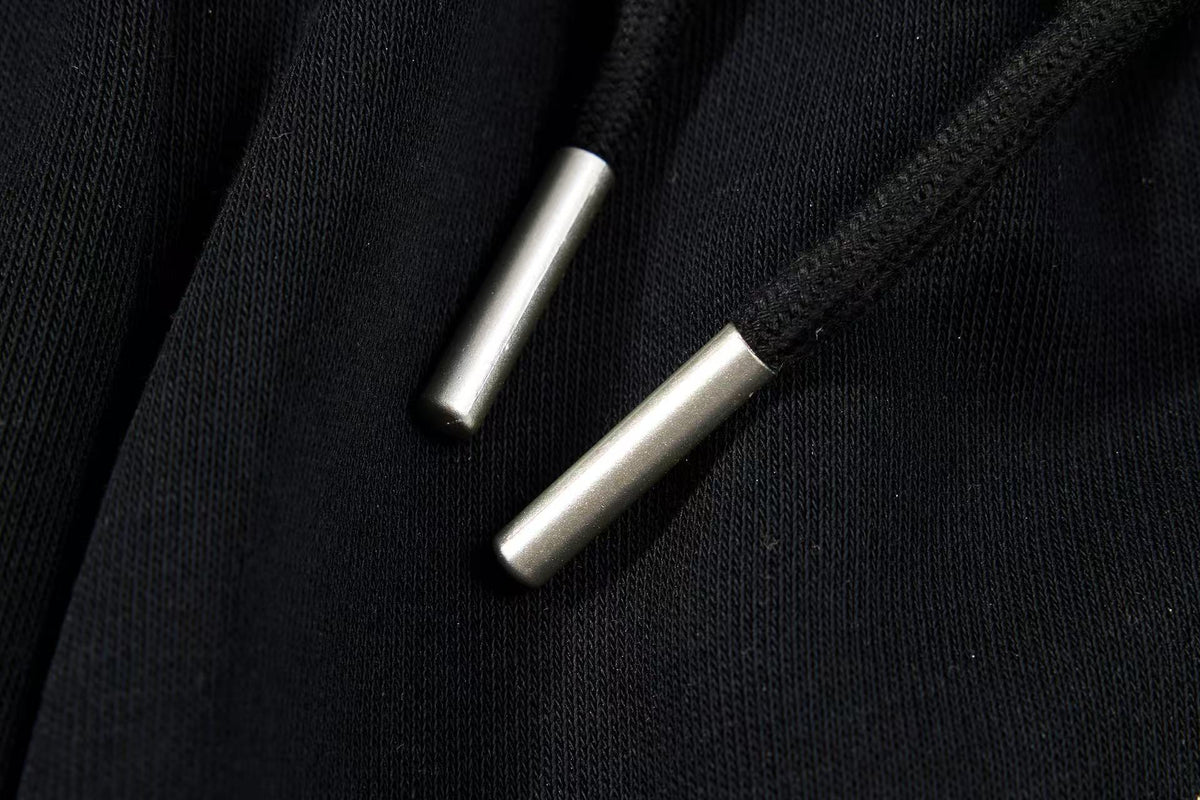 Spray-Paint Curve Graphic Baggy Wide-Leg Sweatpants - OMYGOODS
