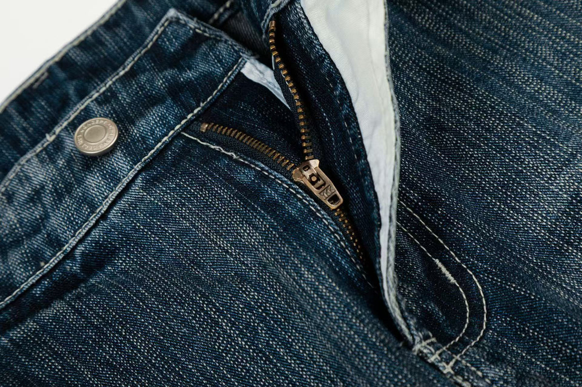 Asymmetrical Waist Baggy Jeans - OMYGOODS
