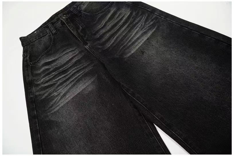 Vintage Knee Whisker Faded Baggy Jeans - OMYGOODS