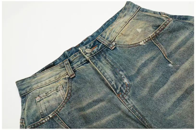 Vintage Splash-Paint Baggy Jeans - OMYGOODS