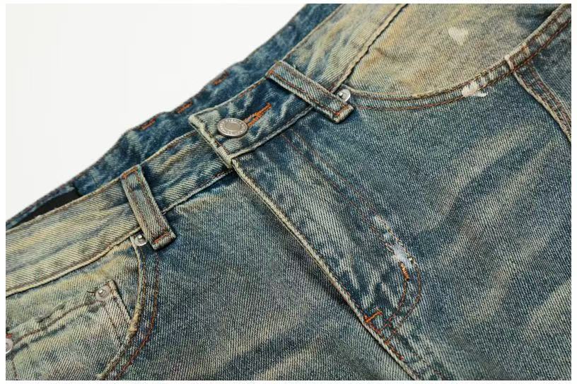 Vintage Splash-Paint Baggy Jeans - OMYGOODS