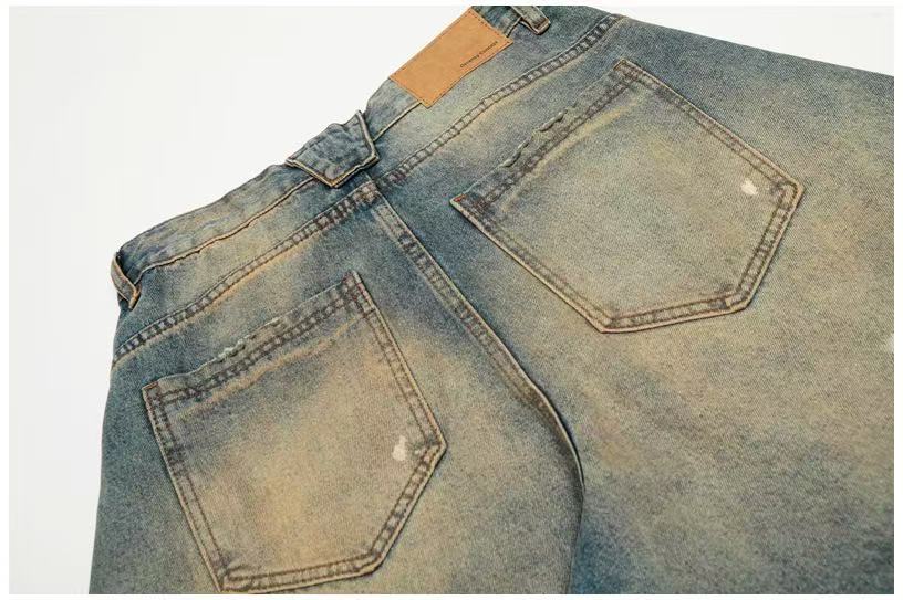 Vintage Splash-Paint Baggy Jeans - OMYGOODS