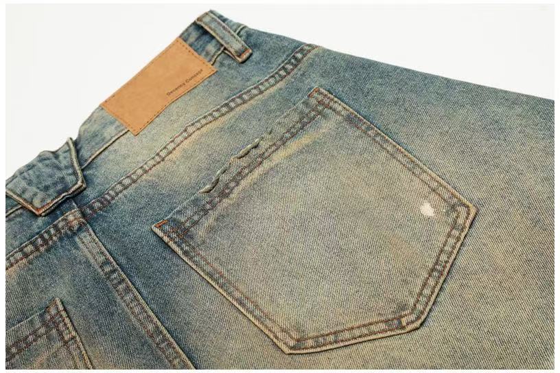 Vintage Splash-Paint Baggy Jeans - OMYGOODS