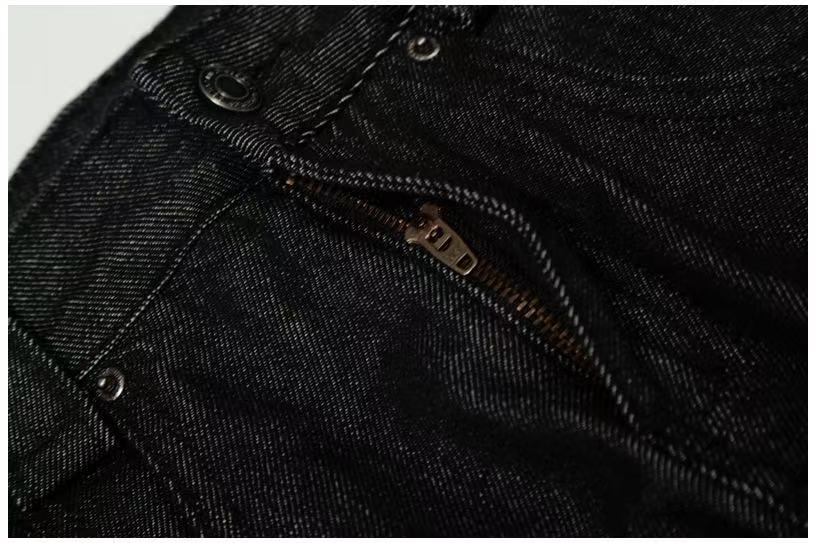 Black Seam Curved Baggy Jeans - OMYGOODS
