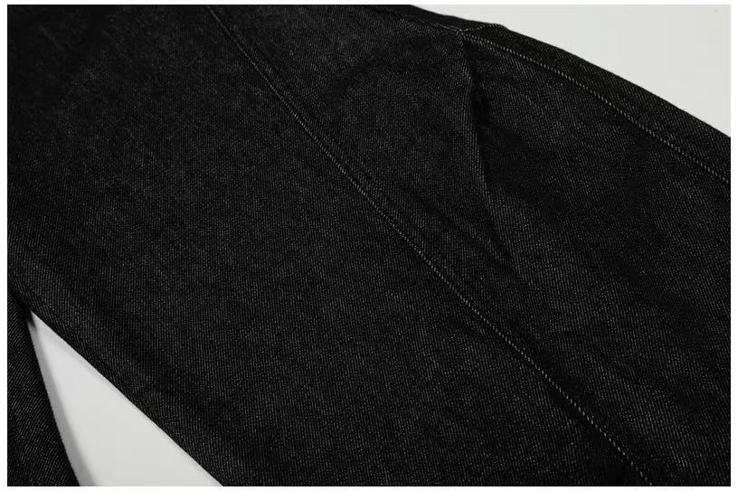 Black Seam Curved Baggy Jeans - OMYGOODS