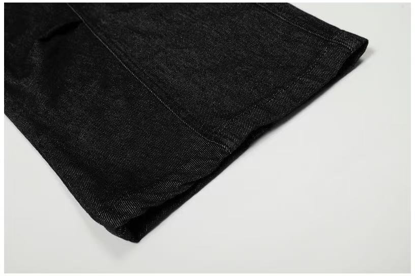 Black Seam Curved Baggy Jeans - OMYGOODS