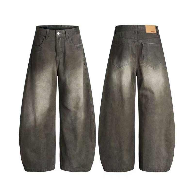 Mud-Wash Gradient Baggy Jeans - OMYGOODS