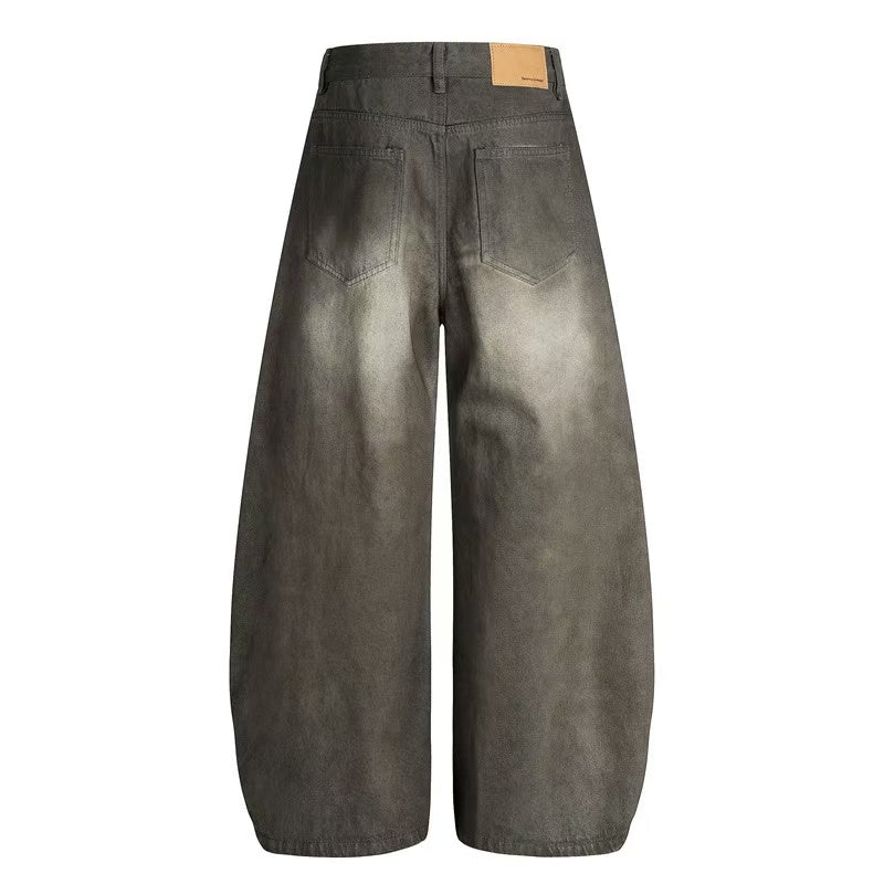 Mud-Wash Gradient Baggy Jeans - OMYGOODS