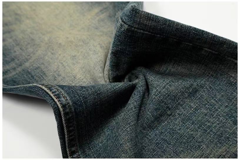 Vintage Whisker Faded Wash Wide-Leg Jeans - OMYGOODS