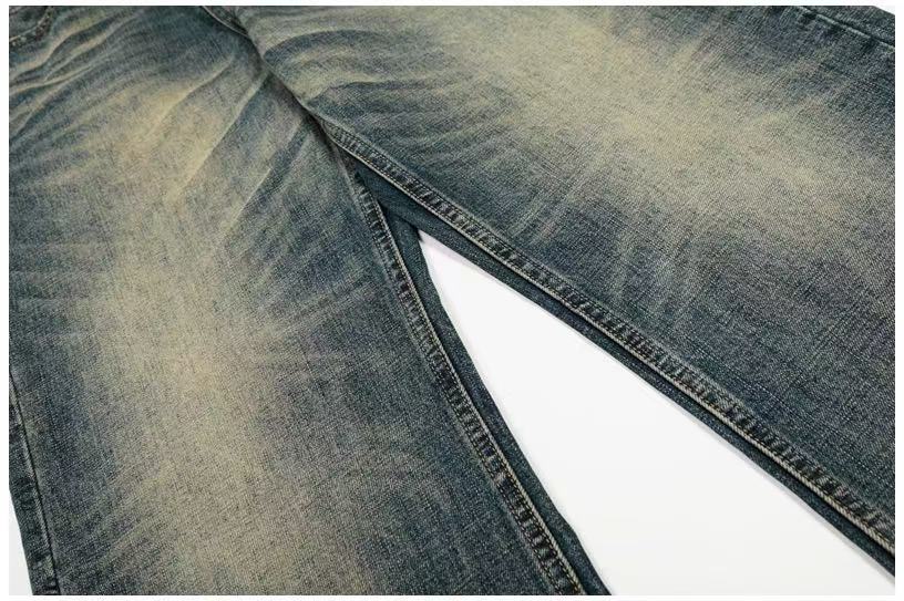 Vintage Whisker Faded Wash Wide-Leg Jeans - OMYGOODS