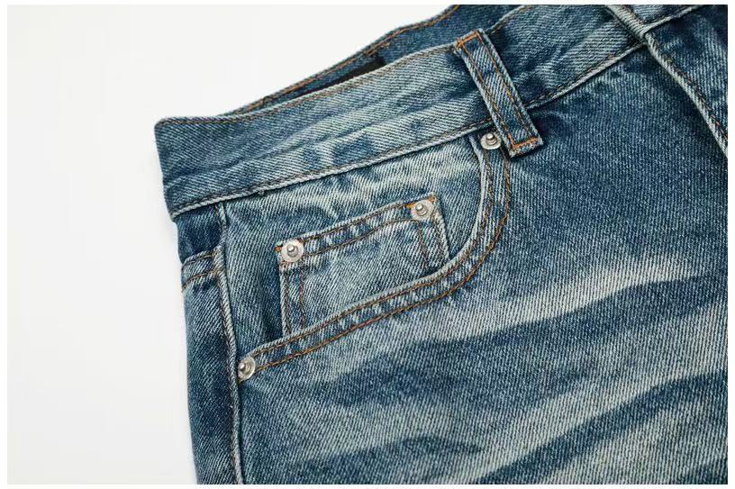 Whisker Faded Wash Wide-Leg Jeans - OMYGOODS