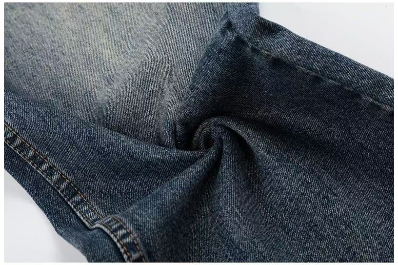 Distressed Ripped Whisker Wash Wide-Leg Jeans - OMYGOODS