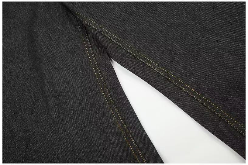 Studded Back Pocket Union Jack Cuff RawBlack Wide-Leg Jeans - OMYGOODS