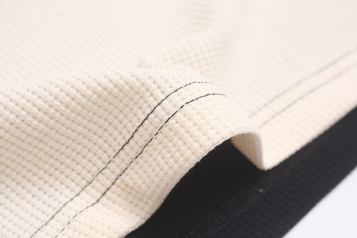 Racing Graphic Contrast Color Waffle Knit Long Sleeve - OMYGOODS