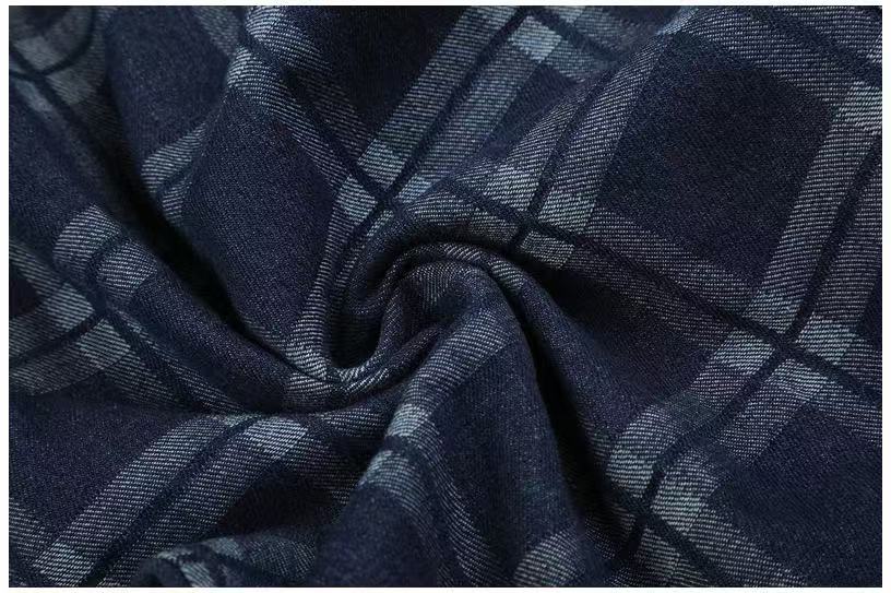 Vintage Blue Plaid Wide-Leg Cargo Pants - OMYGOODS