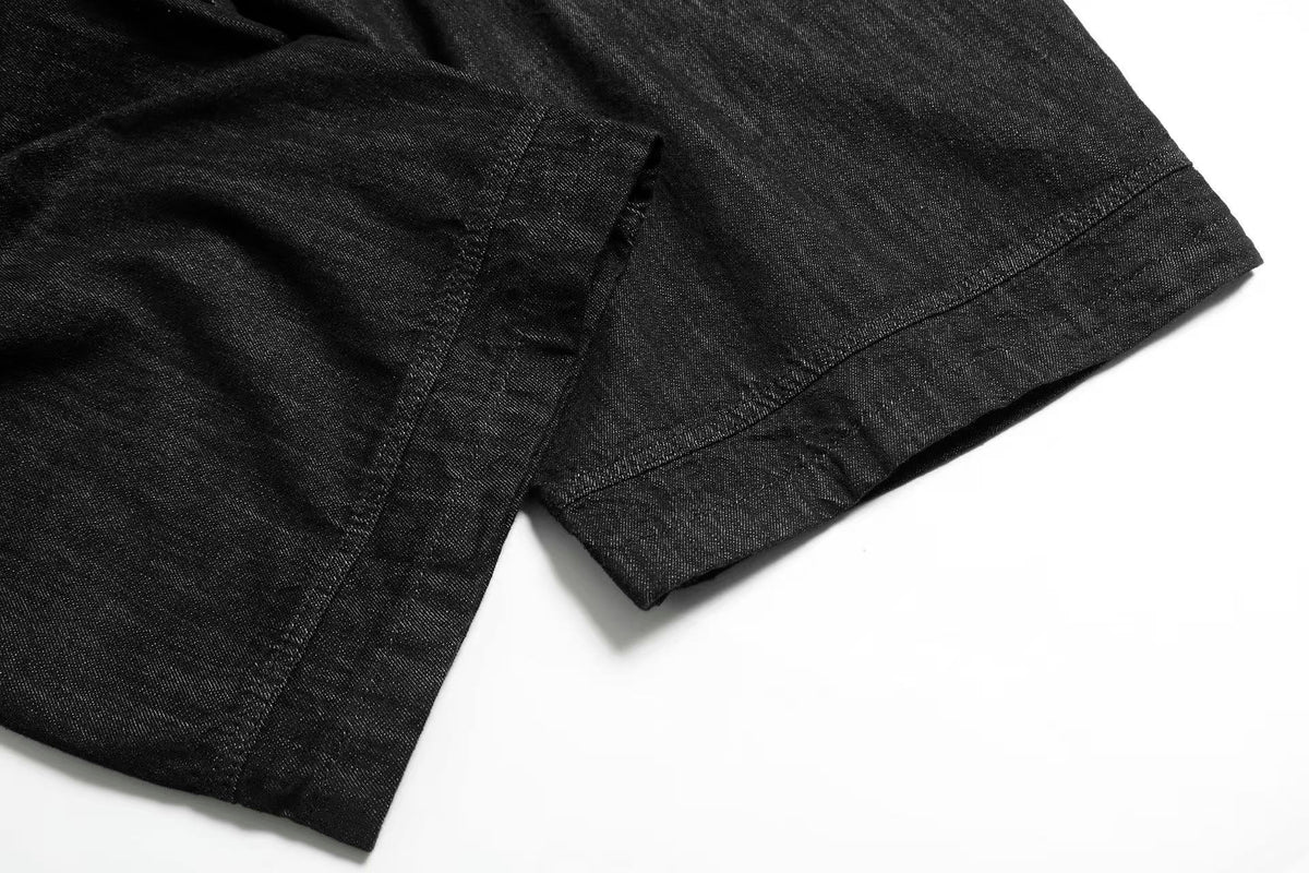 Dark Raw Denim Baggy Wide-Leg Jeans - OMYGOODS