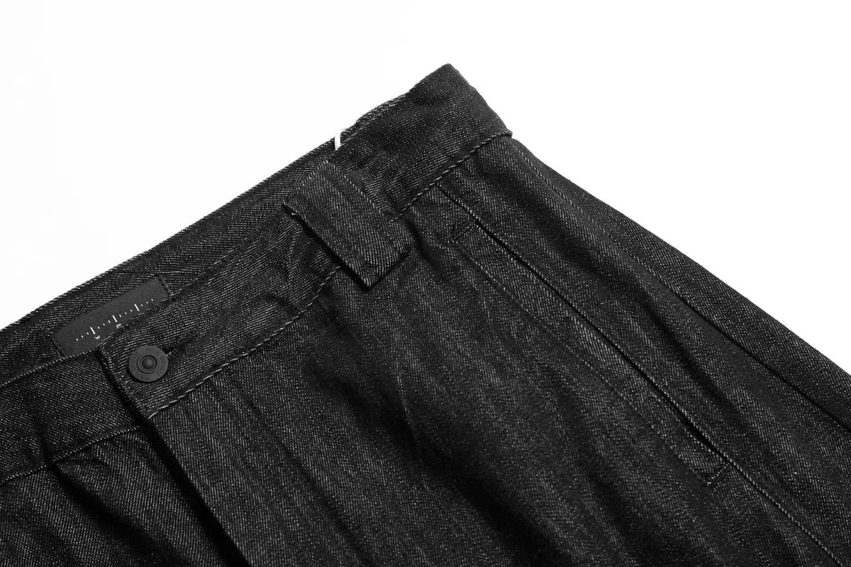 Dark Raw Denim Baggy Wide-Leg Jeans - OMYGOODS