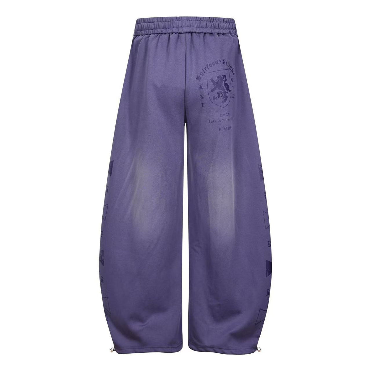 Graffiti Print Oversized Baggy Drawstring Wide-Leg Sweatpants - OMYGOODS