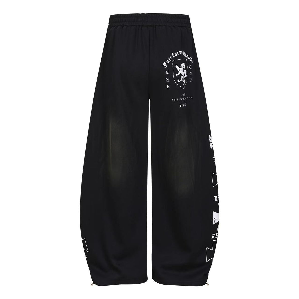 Graffiti Print Oversized Baggy Drawstring Wide-Leg Sweatpants - OMYGOODS