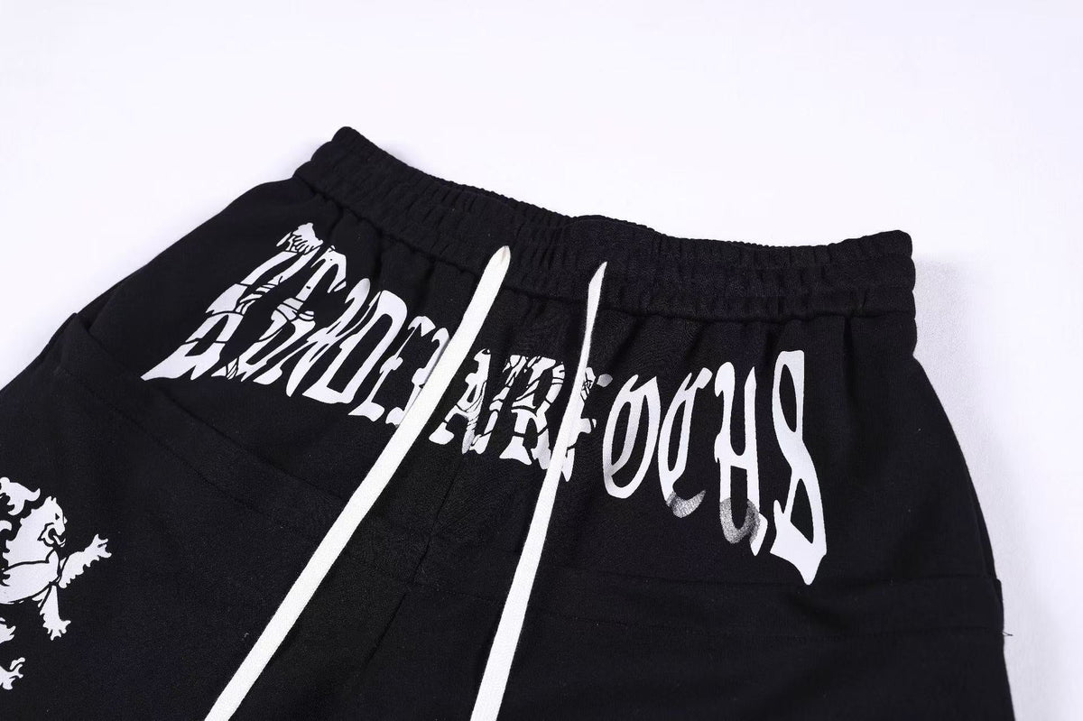 Graffiti Print Oversized Baggy Drawstring Wide-Leg Sweatpants - OMYGOODS