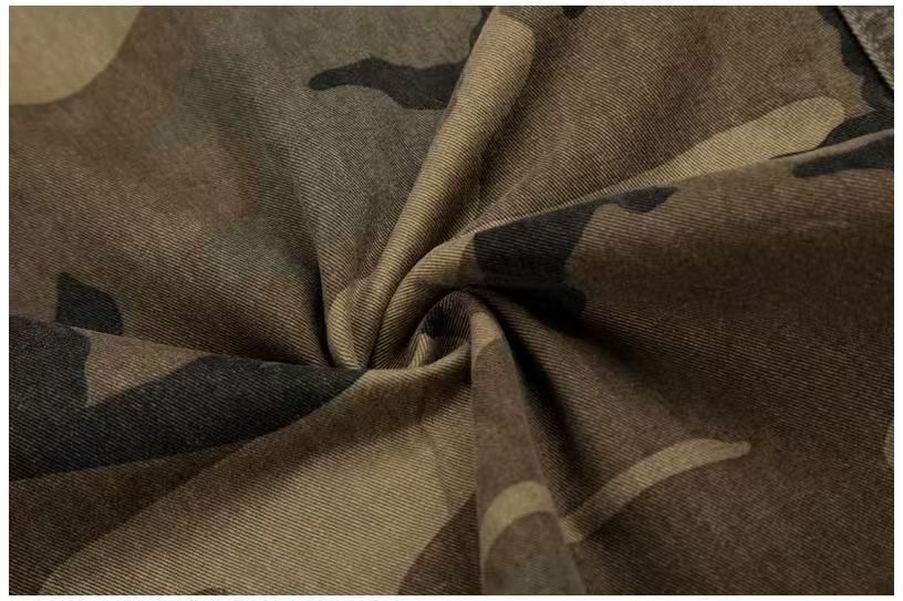 Unisex Vintage Camo Multi-Pocket Wide-Leg Cargo Pants - OMYGOODS