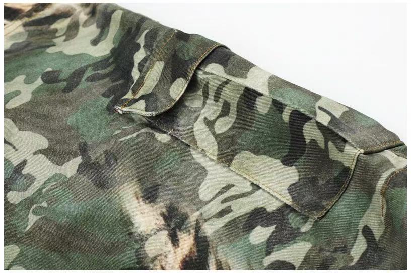 Camo Leopard Gradient Wide-Leg Cargo Pants - OMYGOODS