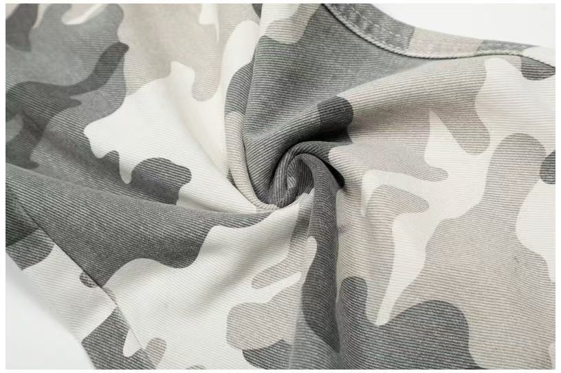 Snow Camo Multi-Pocket Wide-Leg Cargo Pants - OMYGOODS