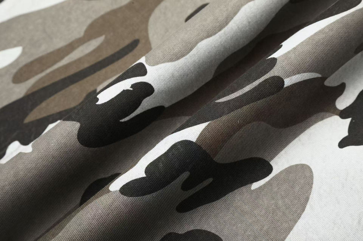 Vintage Camo Drawstring Elastic Waist Wide-Leg Sweatpants - OMYGOODS