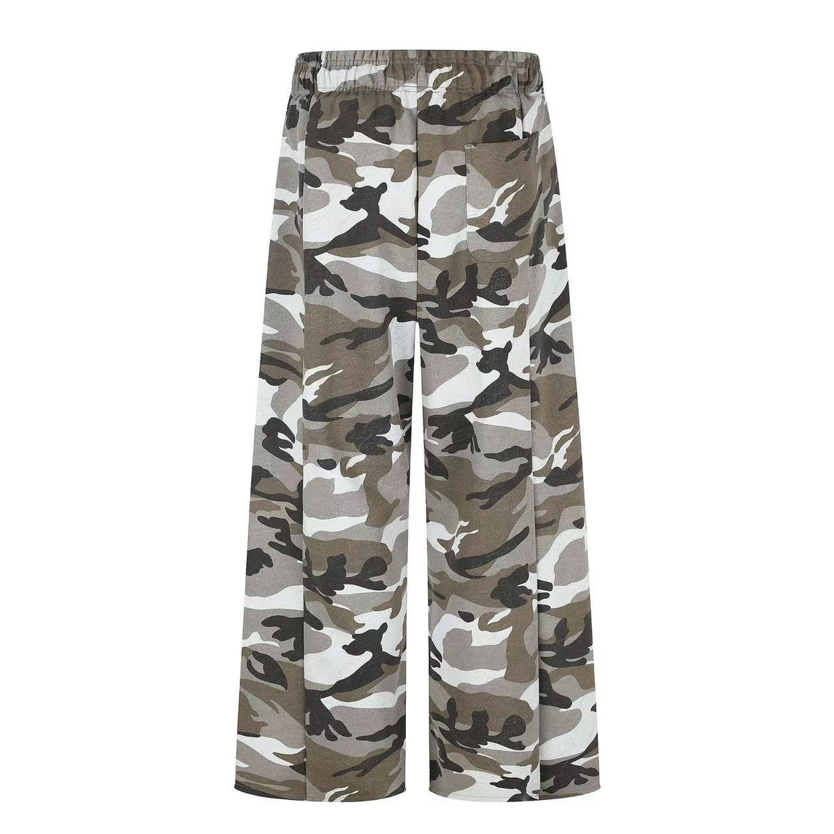 Vintage Camo Drawstring Elastic Waist Wide-Leg Sweatpants - OMYGOODS