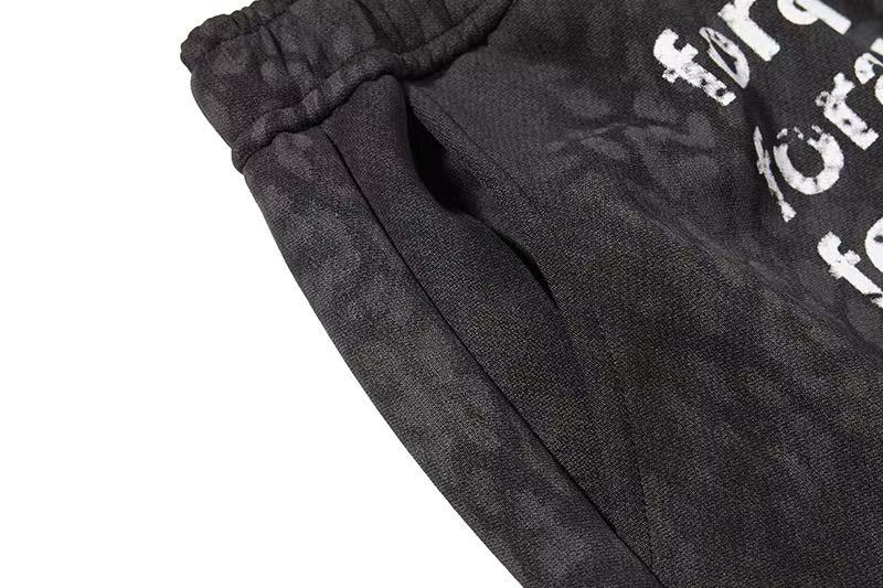Vintage Letter Star Print Wide-Leg Sweatpants - OMYGOODS